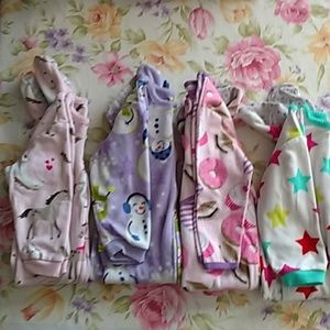 5 Carter's One piece footed pajamas Girls 18 month